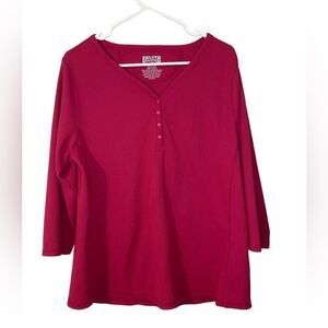 Duluth Trading Company Women's T-Shirt 3/4 Sleeve Shirt 2XL Slate